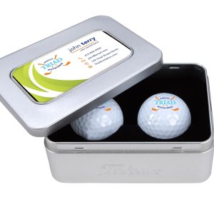 Titleist® 2-Ball Business Card Tin Pro V1® 2 Titleist® 2-Ball Business Card Tin Pro V1® 2