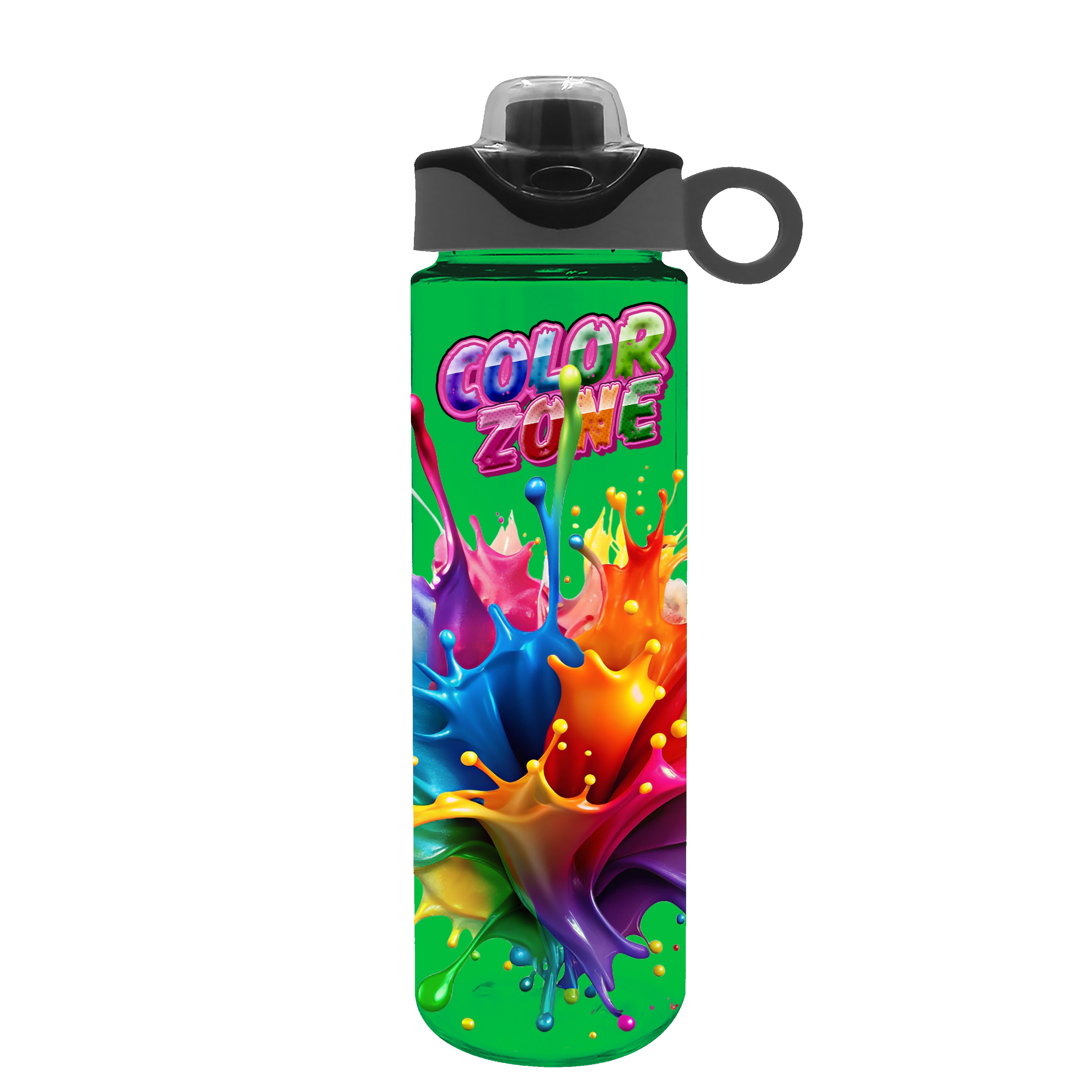 Garyline® Freedom Tritan® Bottle with Two-Tone Drink-Thru Lid with Silicone Loop - 28 oz. 2
