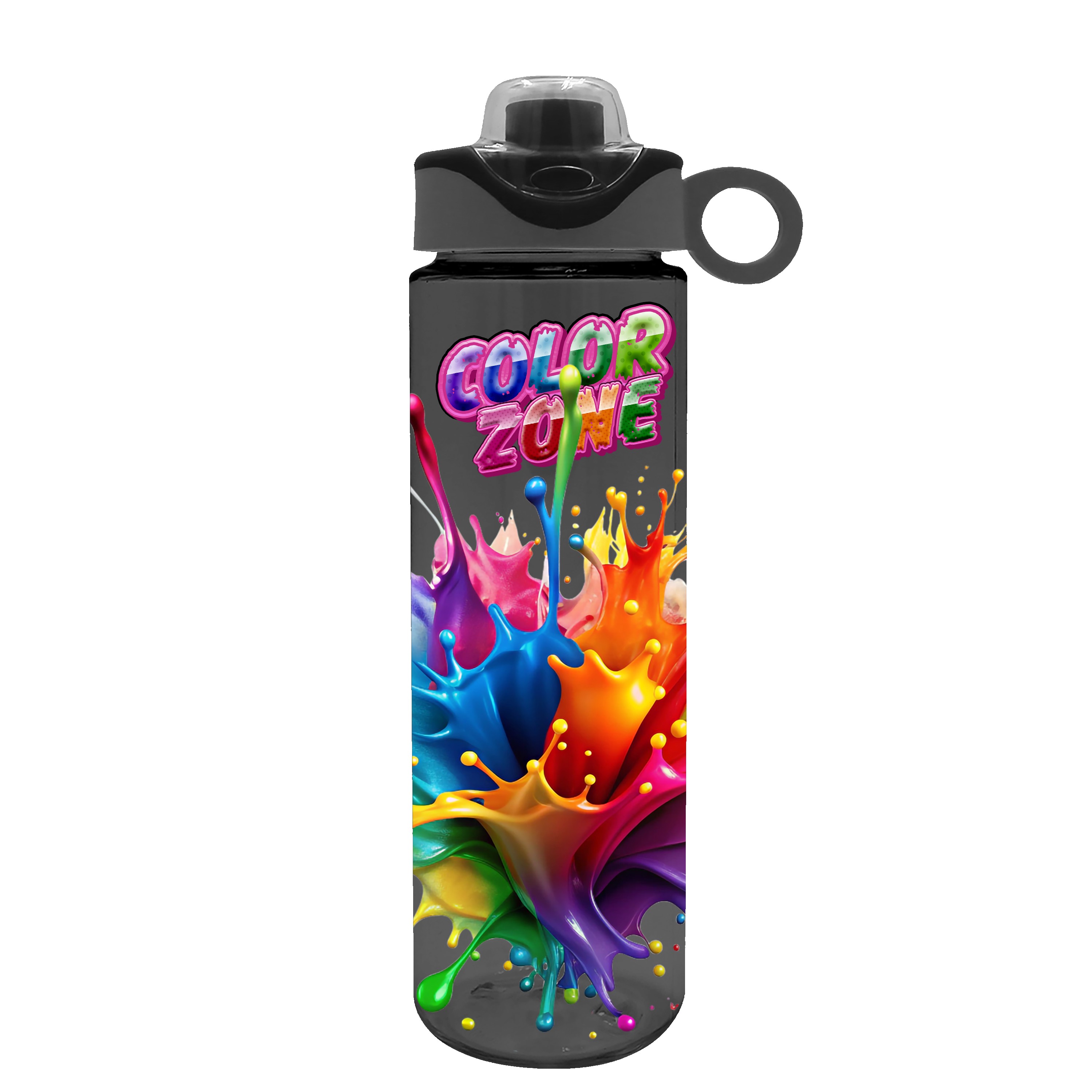 Garyline® Freedom Tritan® Bottle with Two-Tone Drink-Thru Lid with Silicone Loop - 28 oz. 2
