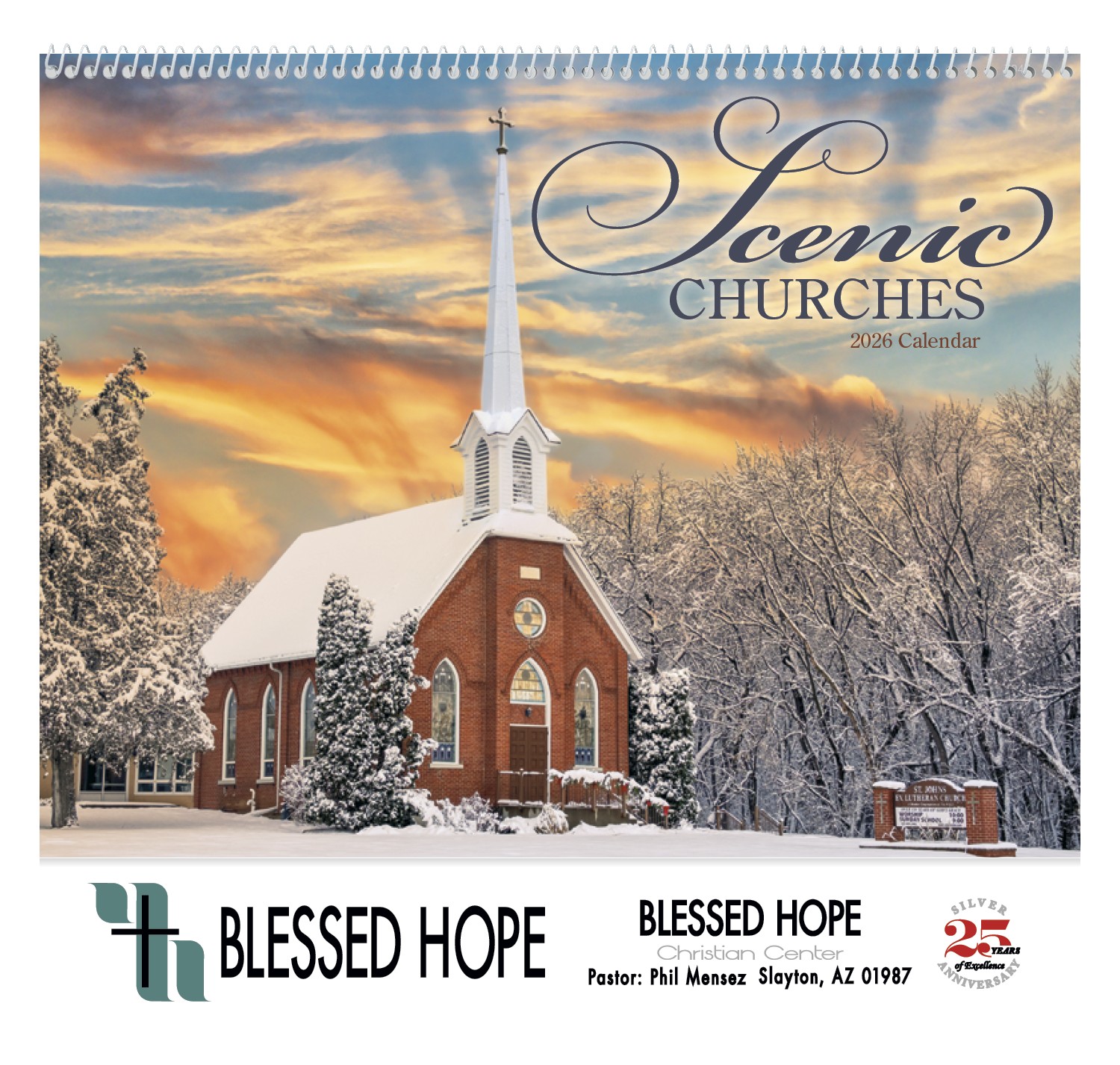 Good Value™ Scenic Churches - Spiral Calendar 2