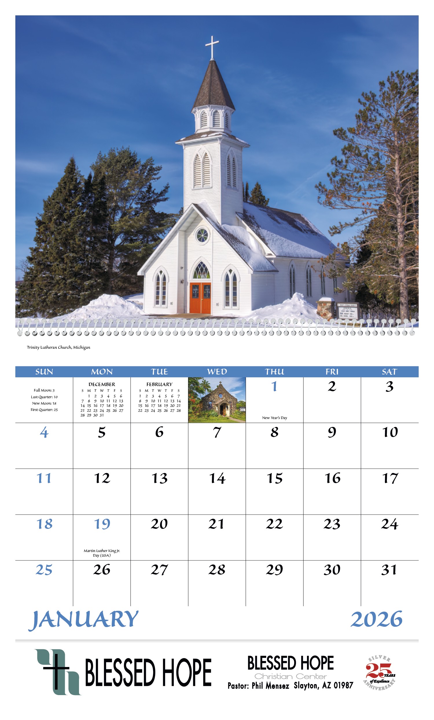 Good Value™ Scenic Churches - Spiral Calendar 2