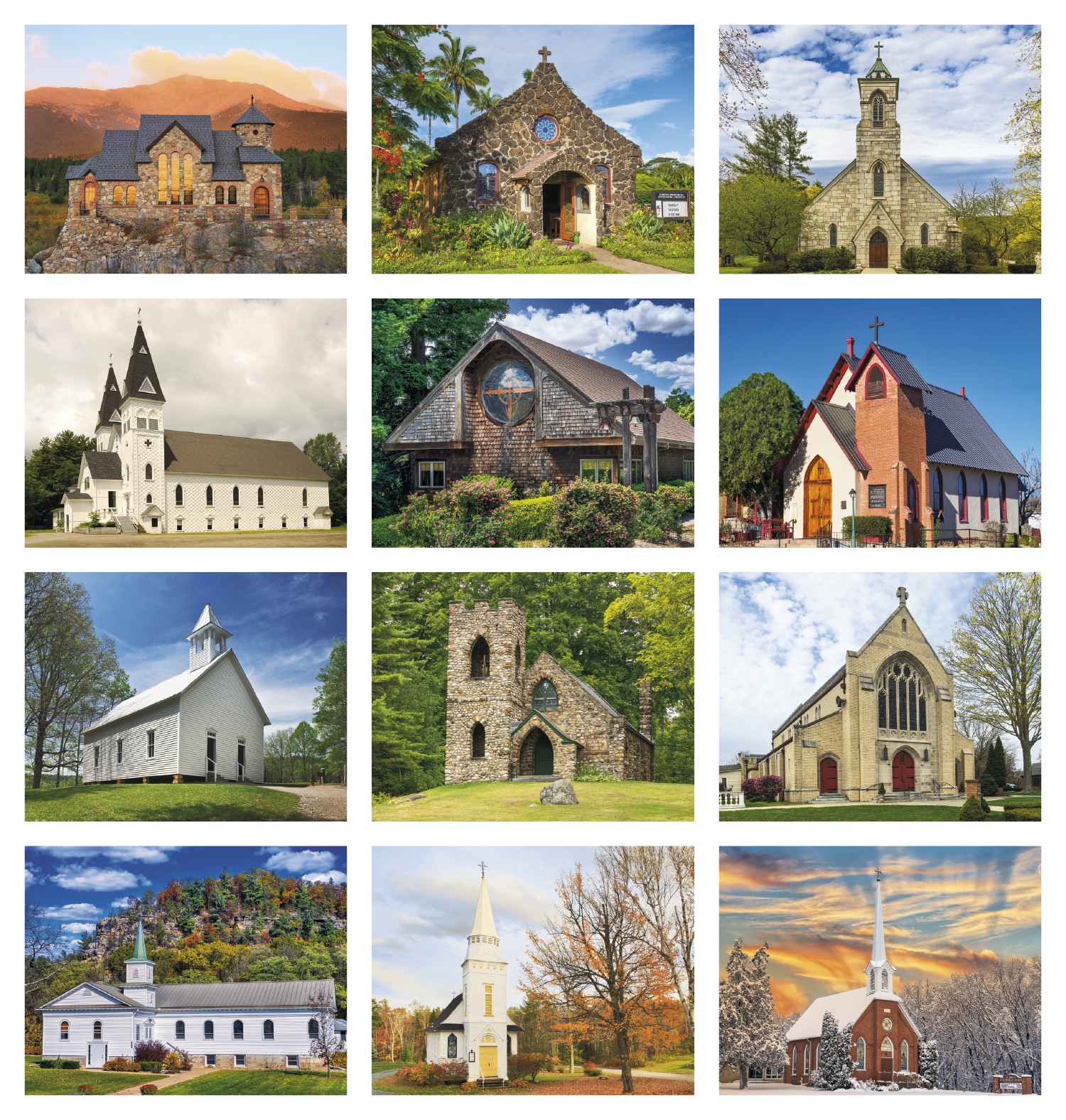 Good Value™ Scenic Churches - Spiral Calendar 2