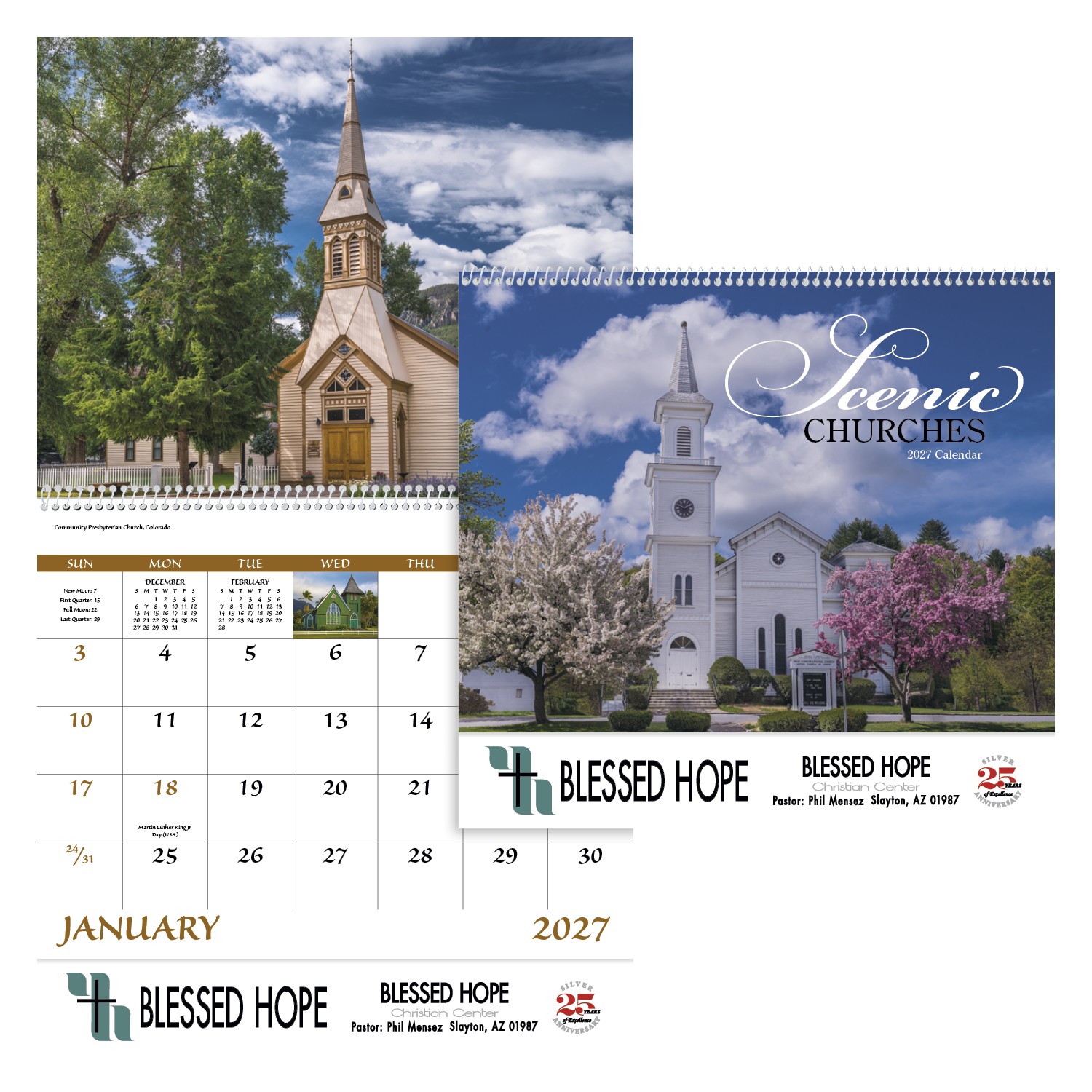 Good Value™ Scenic Churches - Spiral Calendar 2
