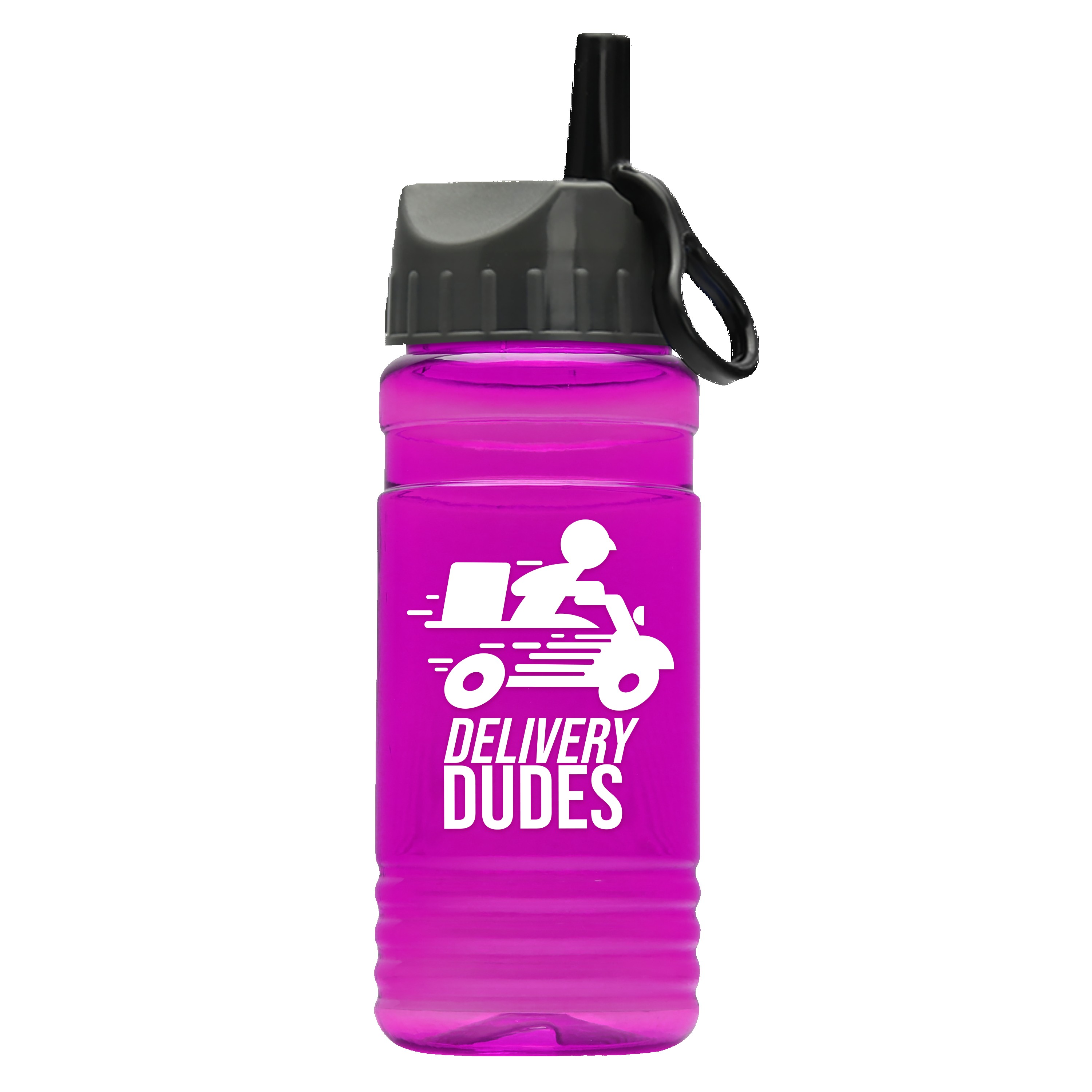 Garyline® RPET Bottle with Ring-Straw Lid - 20 oz. 2