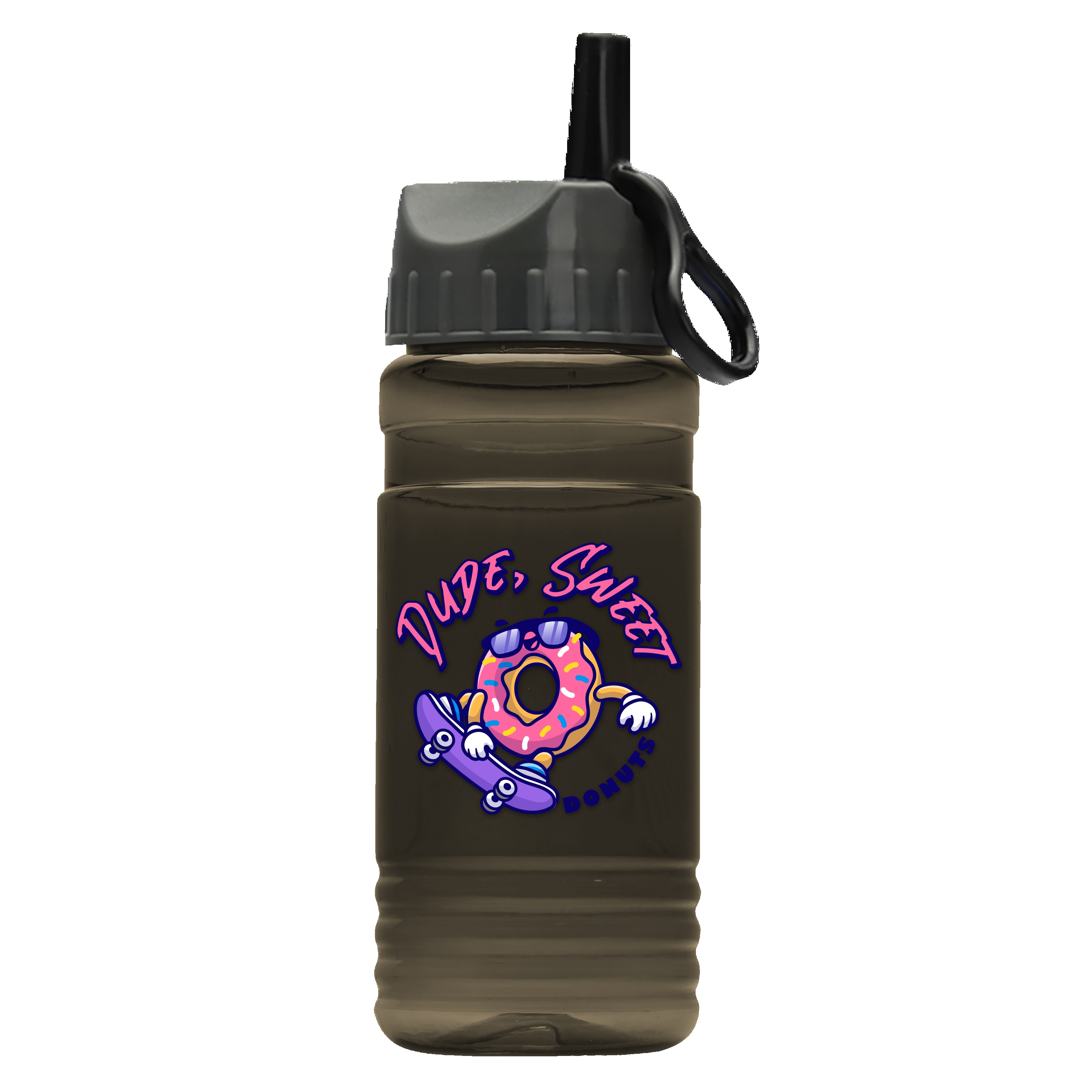 Garyline® RPET Bottle with Ring-Straw Lid - 20 oz. 2