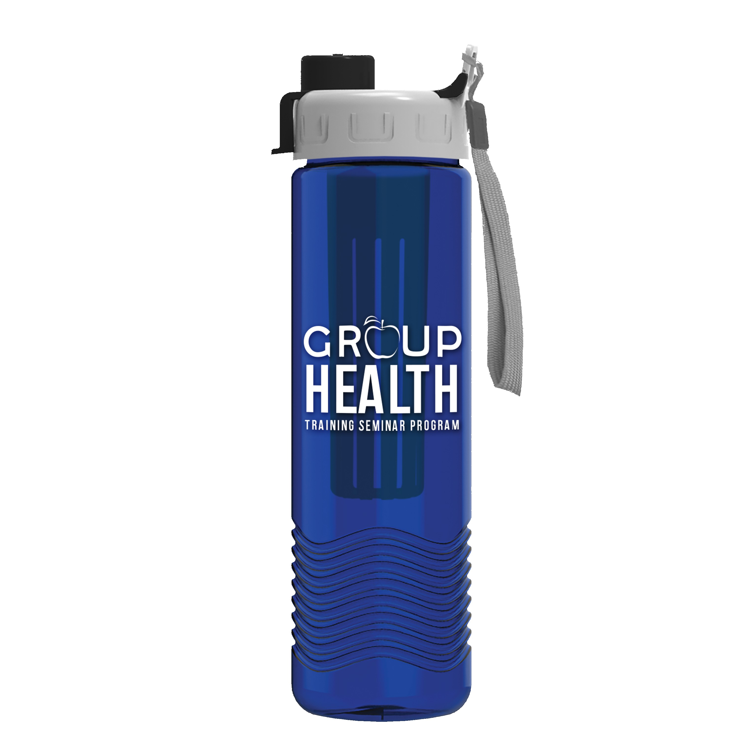 Garyline® Wave Tritan® Bottle with Quick-Snap Lid and Infuser - 24 oz. 2