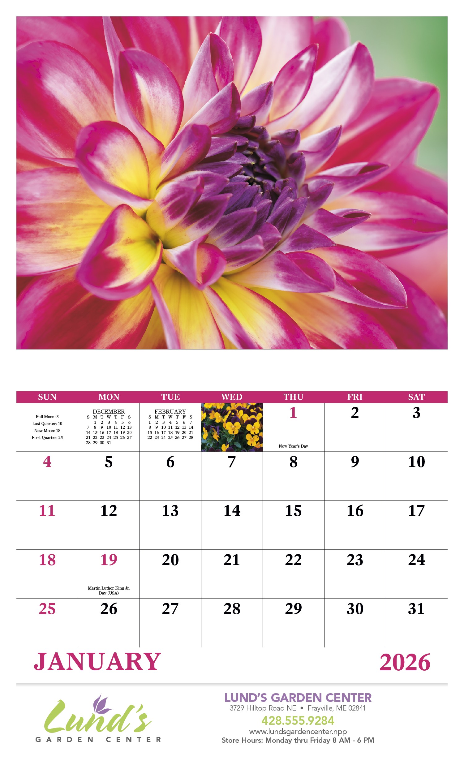 Good Value™ Flowers - Stapled Calendar 2
