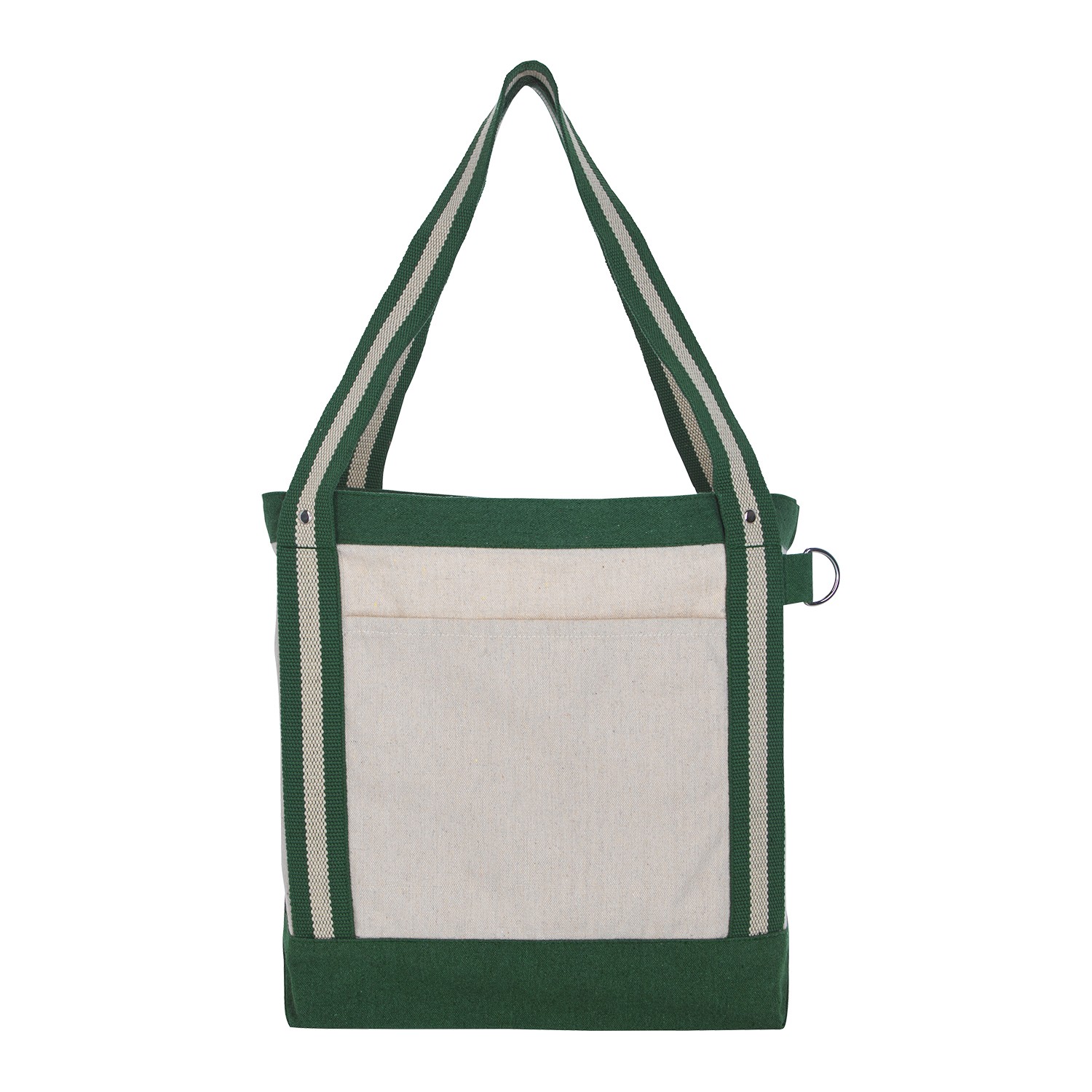 V Natural Striped Recycled Cotton Boat Bag 2