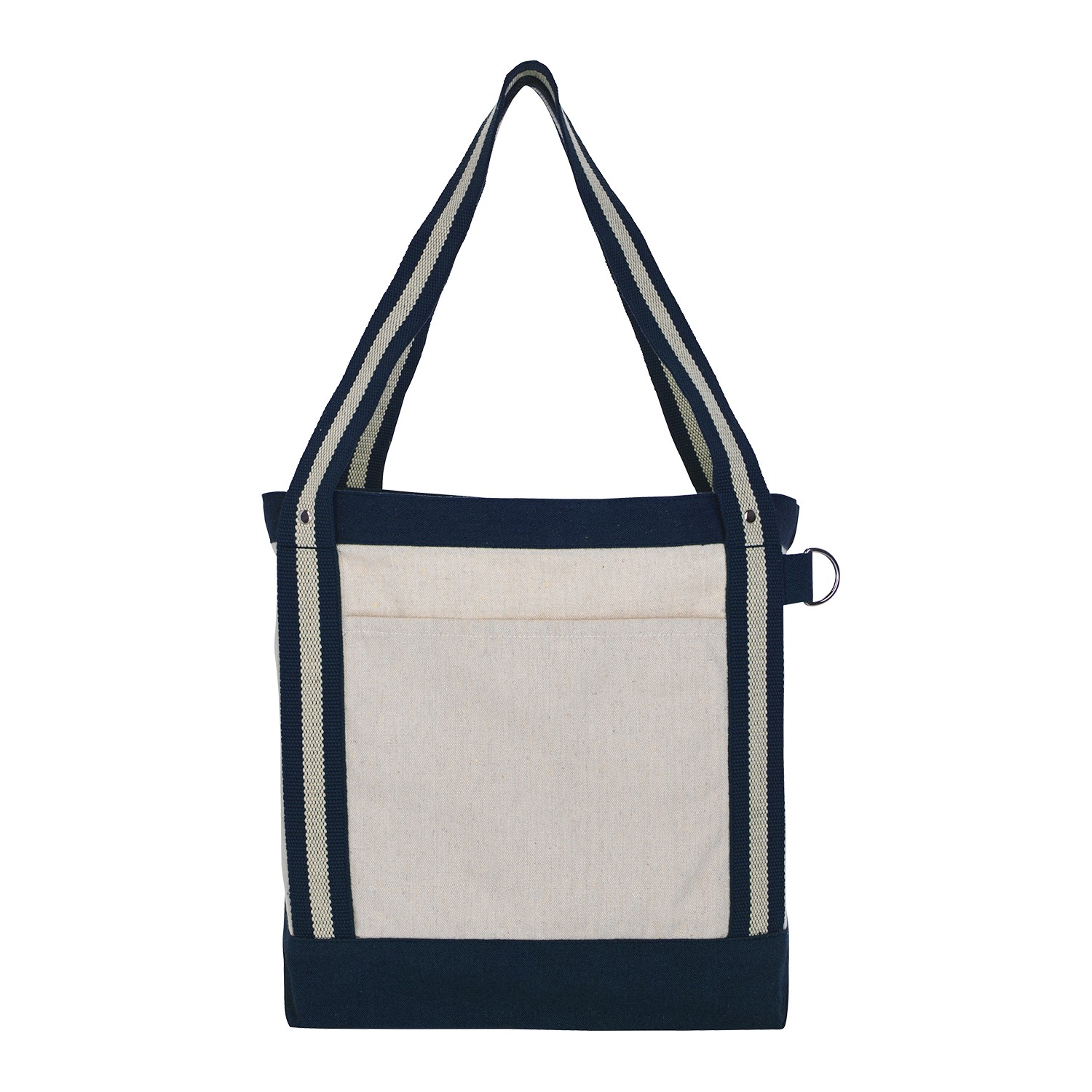 V Natural Striped Recycled Cotton Boat Bag 2