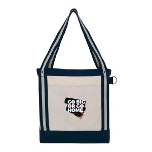 V Natural Striped Recycled Cotton Boat Bag 2 V Natural Striped Recycled Cotton Boat Bag 2