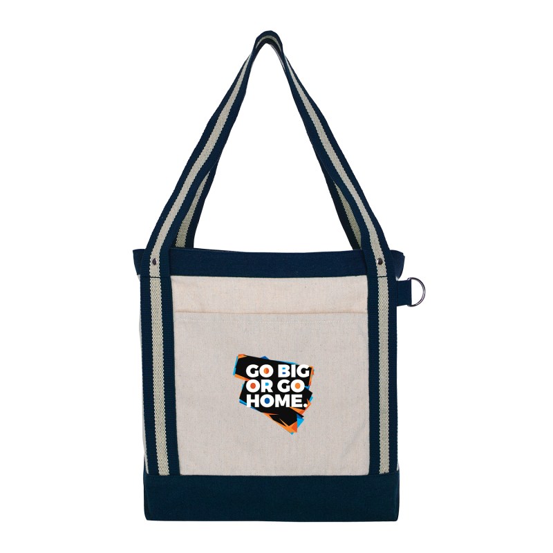 V Natural Striped Recycled Cotton Boat Bag 2 V Natural Striped Recycled Cotton Boat Bag 2