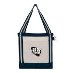 V Natural Striped Recycled Cotton Boat Bag 2 V Natural Striped Recycled Cotton Boat Bag 2