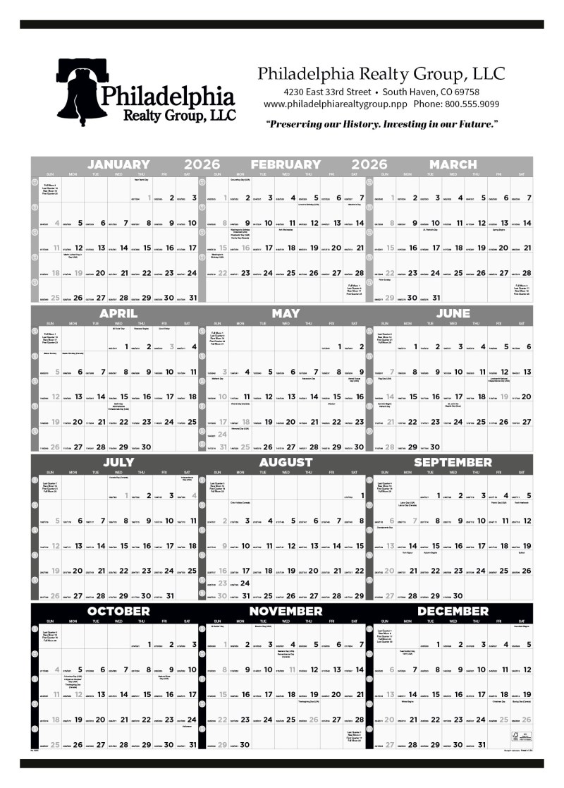 Triumph® Calendars Black & White Time Management Span-A-Year Non-Laminated Calendar 2 Triumph® Calendars Black & White Time Management Span-A-Year Non-Laminated Calendar 2