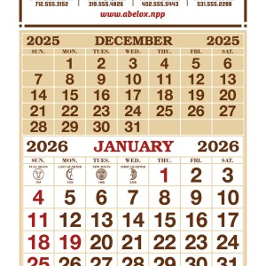 Skinner & Kennedy® 3-Month Display 12-Sheet Calendar 2 Skinner & Kennedy® 3-Month Display 12-Sheet Calendar 2