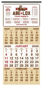 Skinner & Kennedy™ 3-Month Display 12-Sheet Calendar 2 Skinner & Kennedy™ 3-Month Display 12-Sheet Calendar 2
