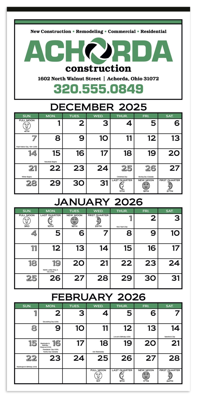 Skinner & Kennedy™ 3-Month Display 12-Sheet Calendar 2 Skinner & Kennedy™ 3-Month Display 12-Sheet Calendar 2