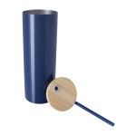 Good Value™ Double-Wall Stainless Steel Tumbler with Bamboo Lid and Straw - 20 oz. - CDKW086 Navy Good Value™ Double-Wall Stainless Steel Tumbler with Bamboo Lid and Straw - 20 oz. - CDKW086 Navy
