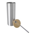 Good Value™ Double-Wall Stainless Steel Tumbler with Bamboo Lid and Straw - 20 oz. - CDKW086 Stainless Steel Good Value™ Double-Wall Stainless Steel Tumbler with Bamboo Lid and Straw - 20 oz. - CDKW086 Stainless Steel