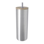 Good Value™ Double-Wall Stainless Steel Tumbler with Bamboo Lid and Straw - 20 oz. - CDKW086 Stainless Steel Good Value™ Double-Wall Stainless Steel Tumbler with Bamboo Lid and Straw - 20 oz. - CDKW086 Stainless Steel
