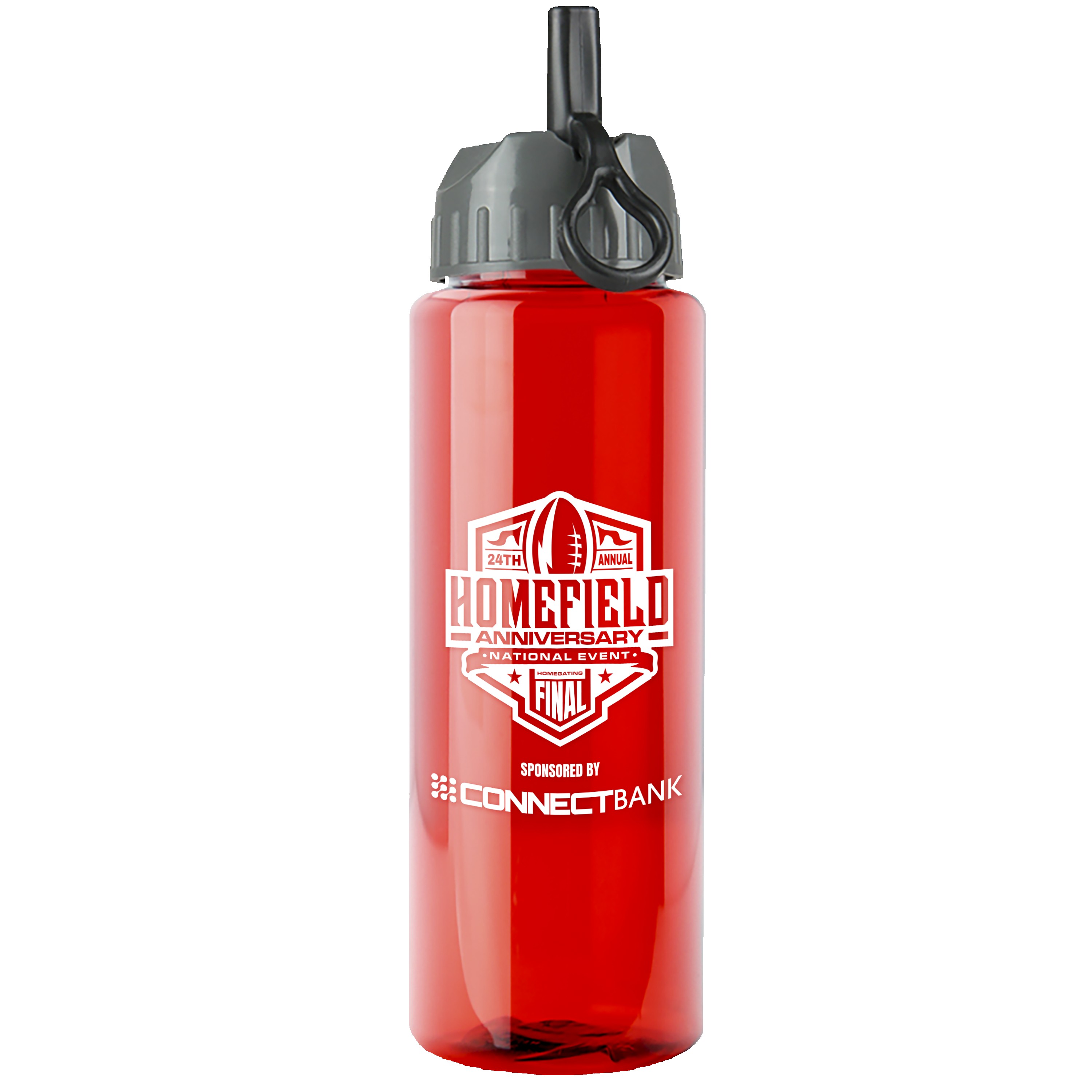 Garyline® Slim Fit RPET Bottle with Ring-Straw Lid - 32 oz. 2
