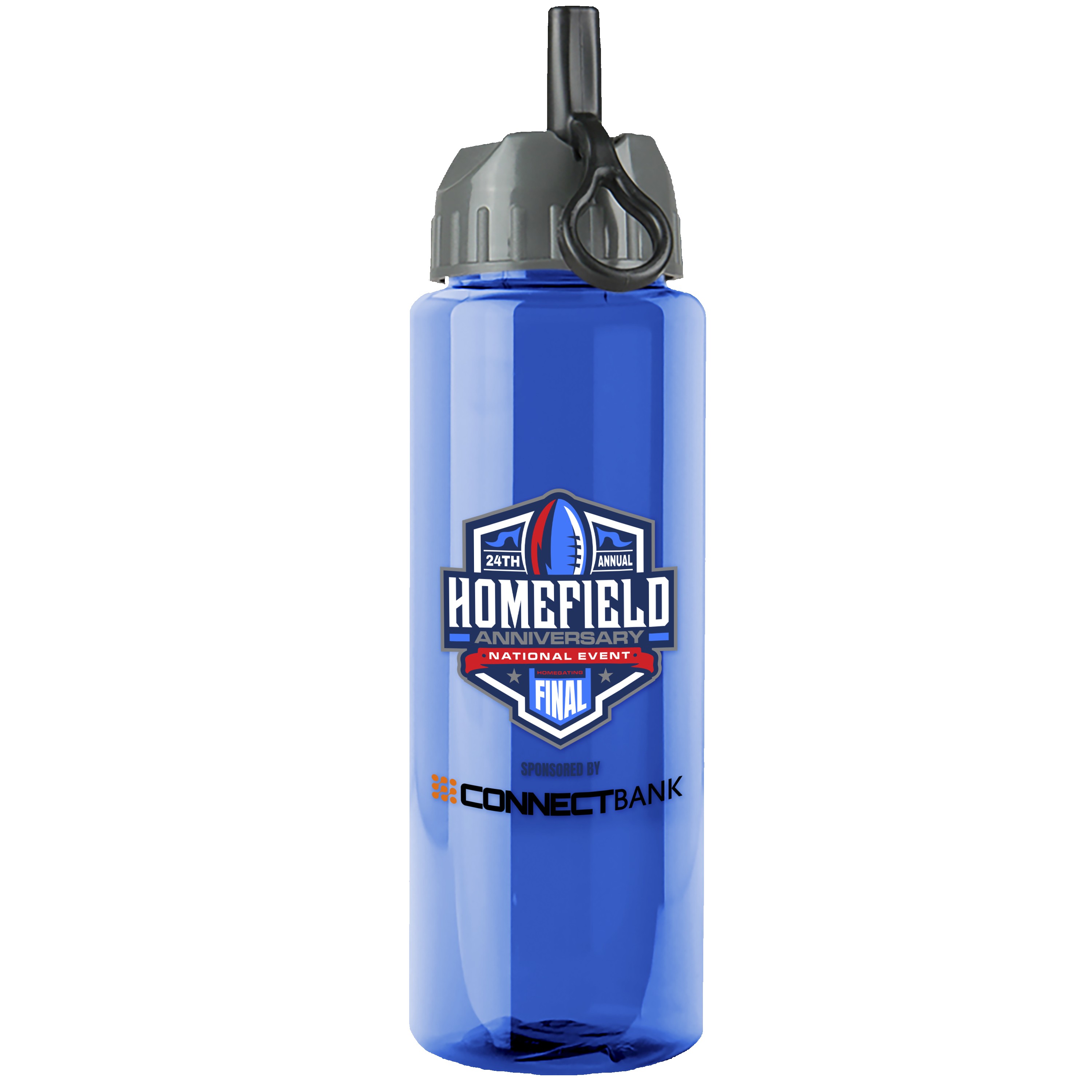 Garyline® Slim Fit RPET Bottle with Ring-Straw Lid - 32 oz. 2