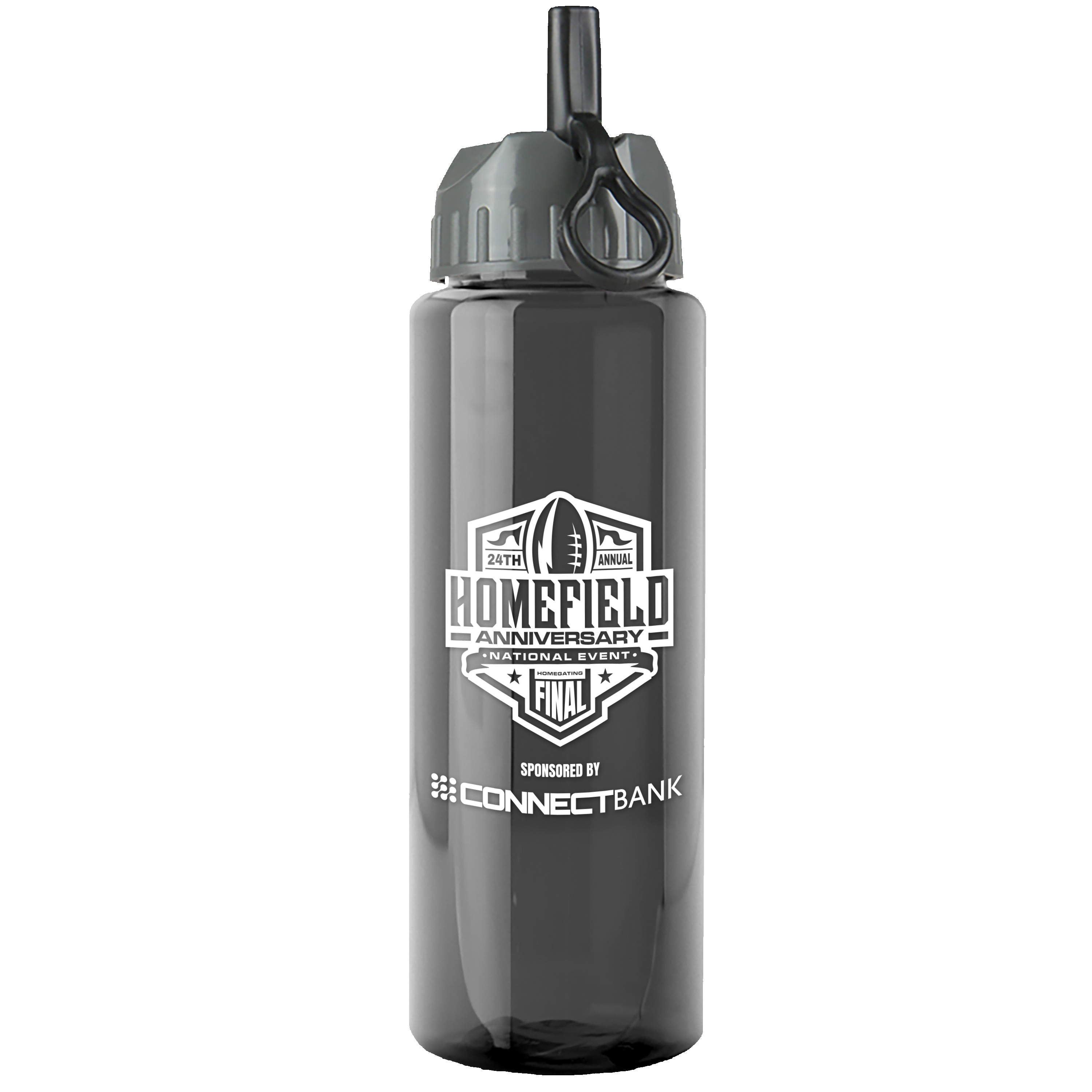 Garyline® Slim Fit RPET Bottle with Ring-Straw Lid - 32 oz. 2