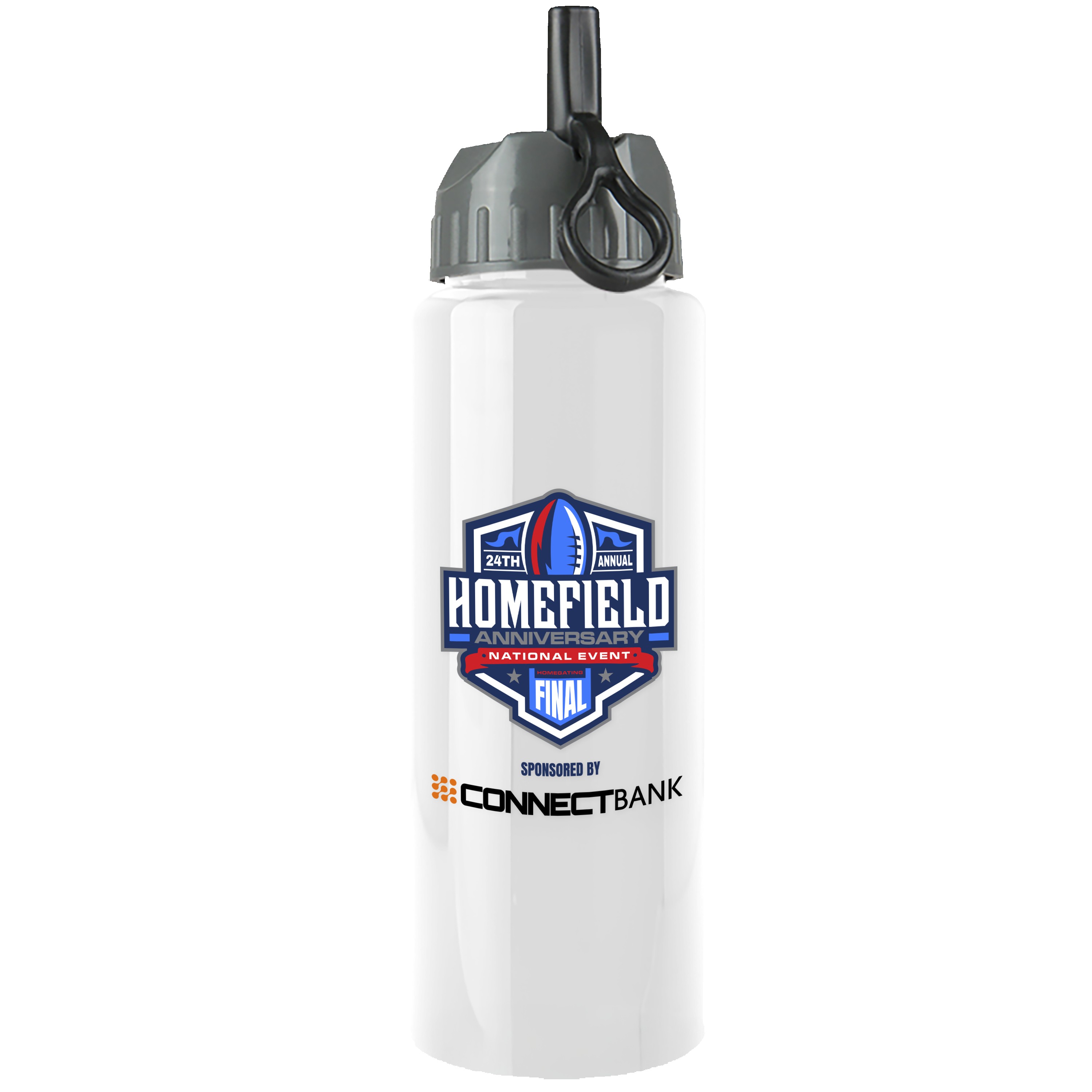 Garyline® Slim Fit RPET Bottle with Ring-Straw Lid - 32 oz. 2