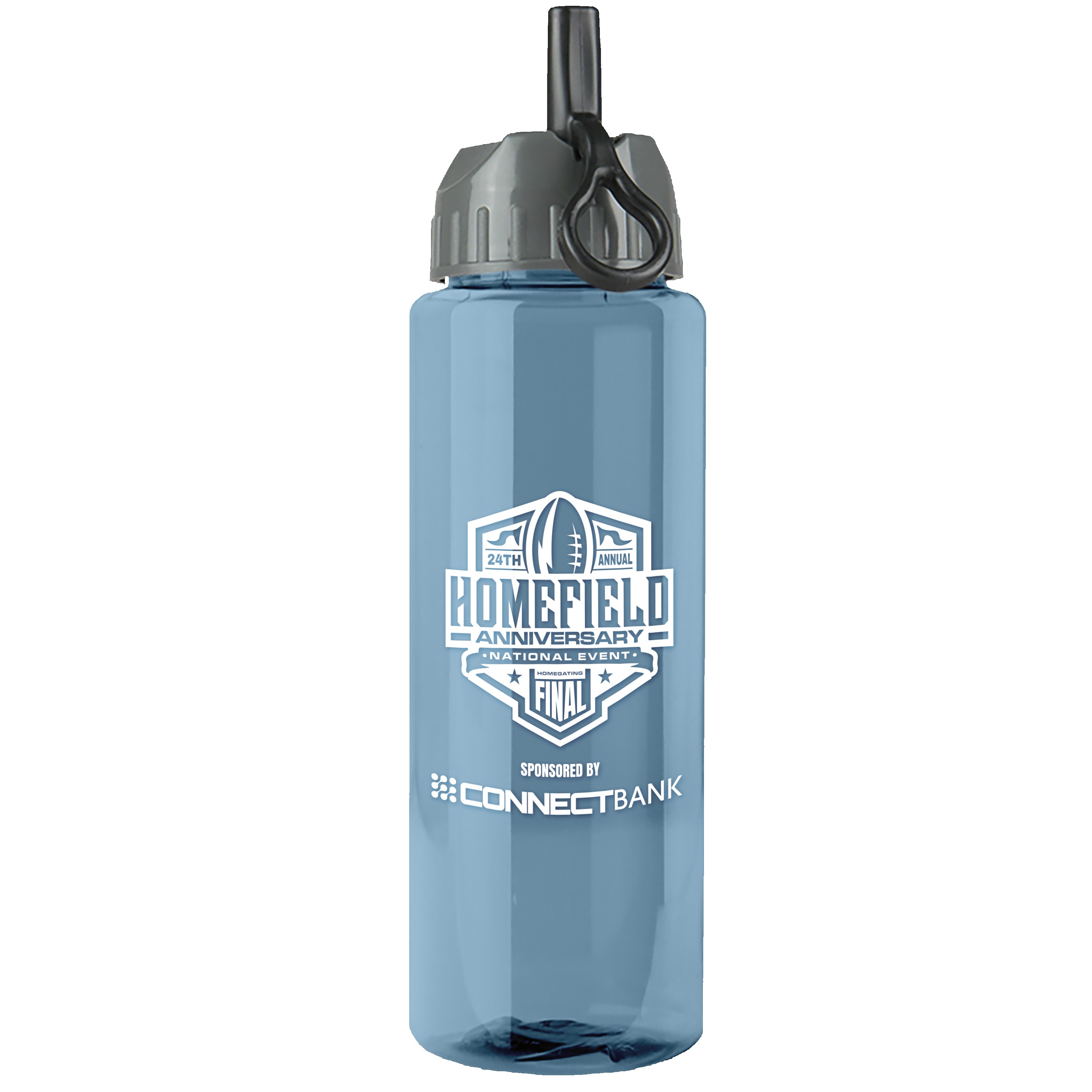 Garyline® Slim Fit RPET Bottle with Ring-Straw Lid - 32 oz. 2