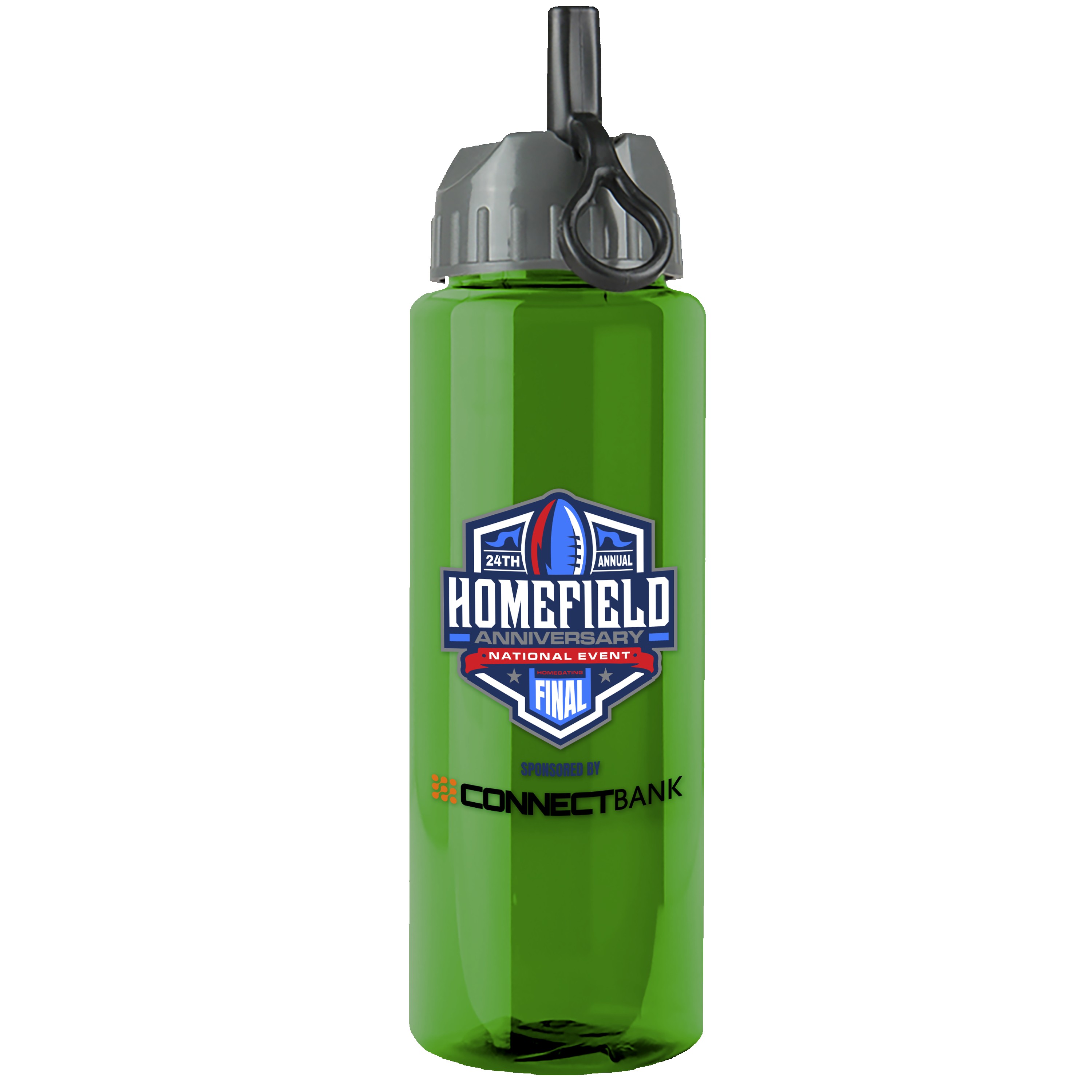 Garyline® Slim Fit RPET Bottle with Ring-Straw Lid - 32 oz. 2