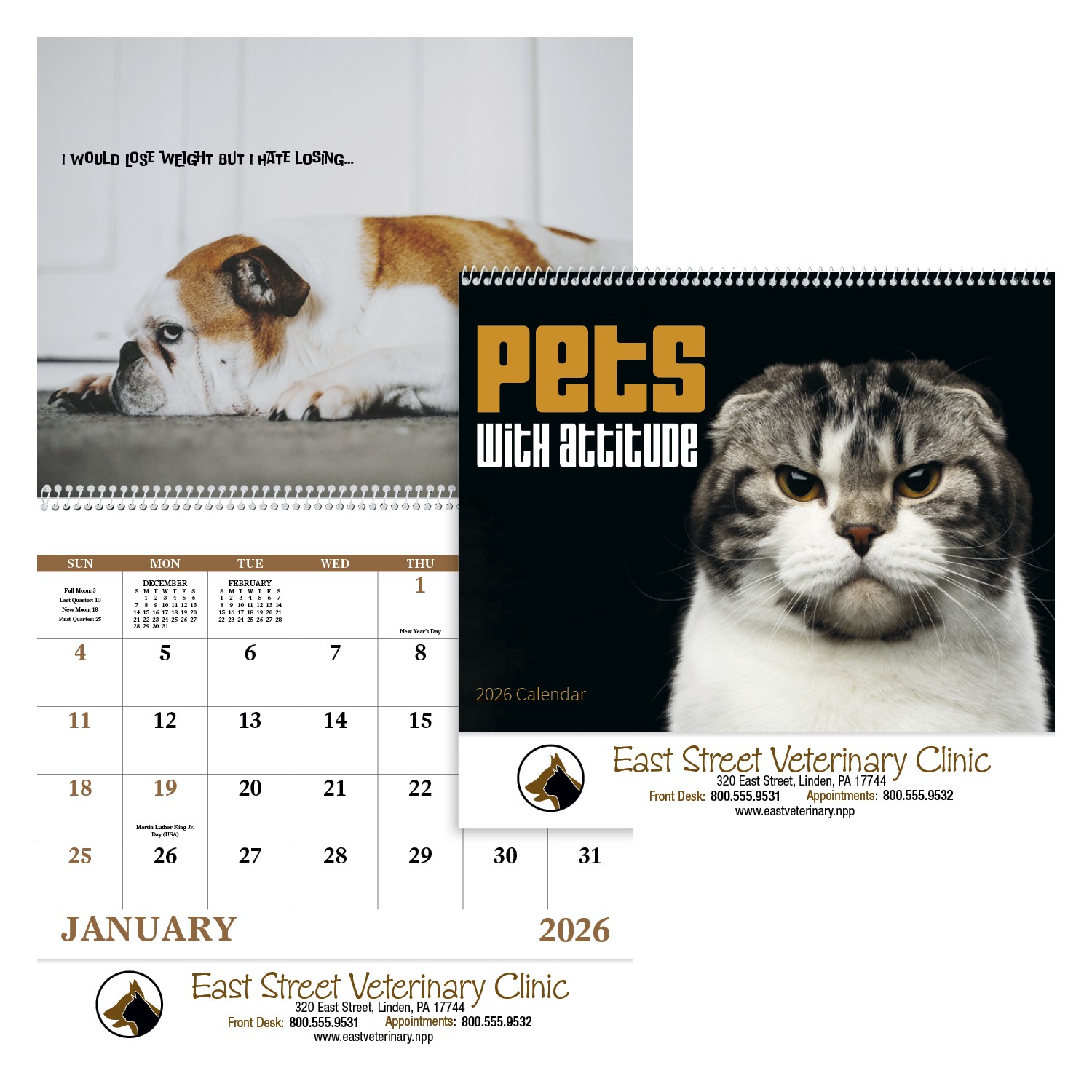 Good Value™ Pets with Attitude - Spiral Calendar 2