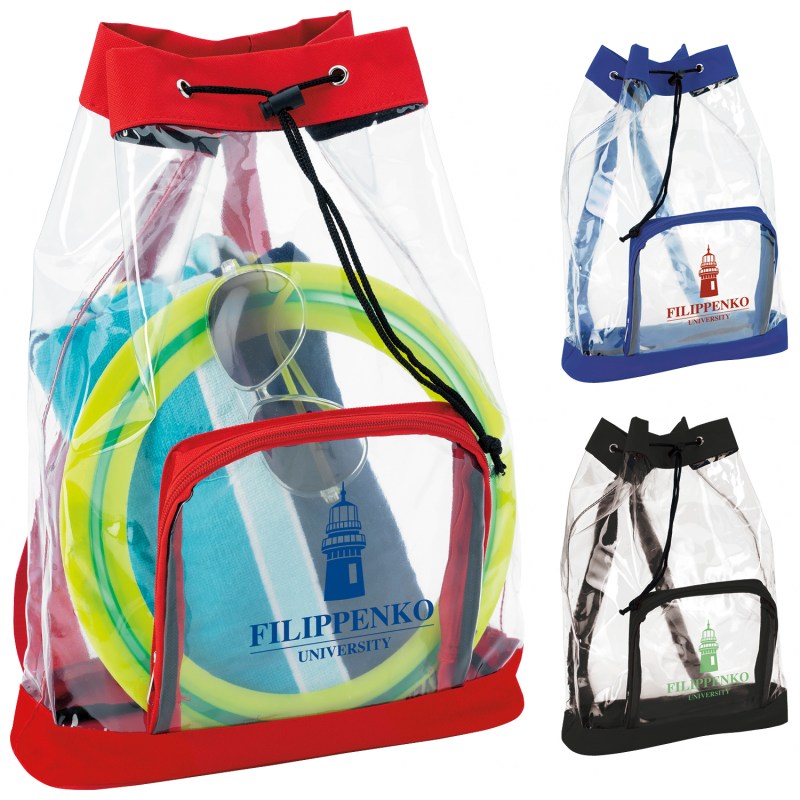 Good Value™ Clear Cinch Backpack 2 Good Value™ Clear Cinch Backpack 2