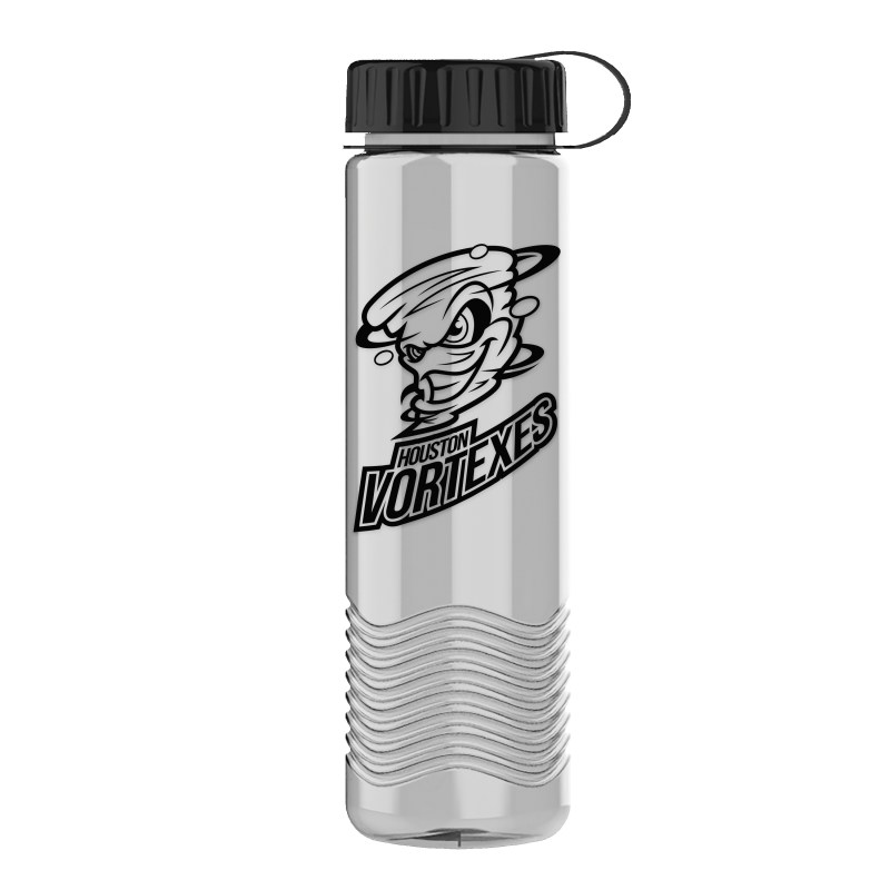 Garyline® Wave Tritan® Bottle with Tethered Lid - 24 oz. 2 Garyline® Wave Tritan® Bottle with Tethered Lid - 24 oz. 2