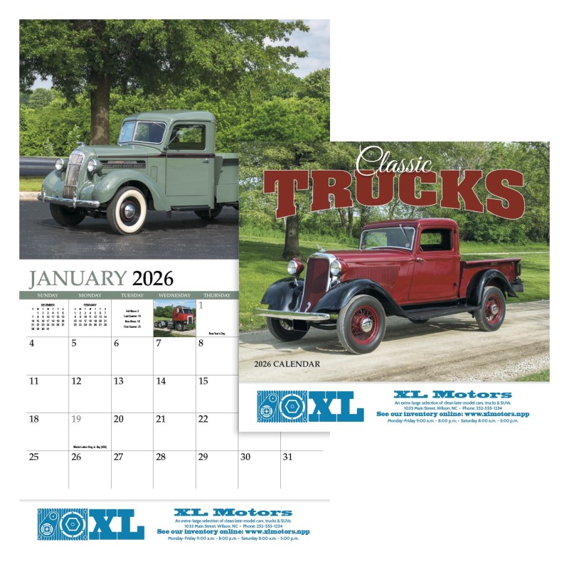 HotLine® Products Classic Trucks Appointment Calendar - Stapled 2 HotLine® Products Classic Trucks Appointment Calendar - Stapled 2
