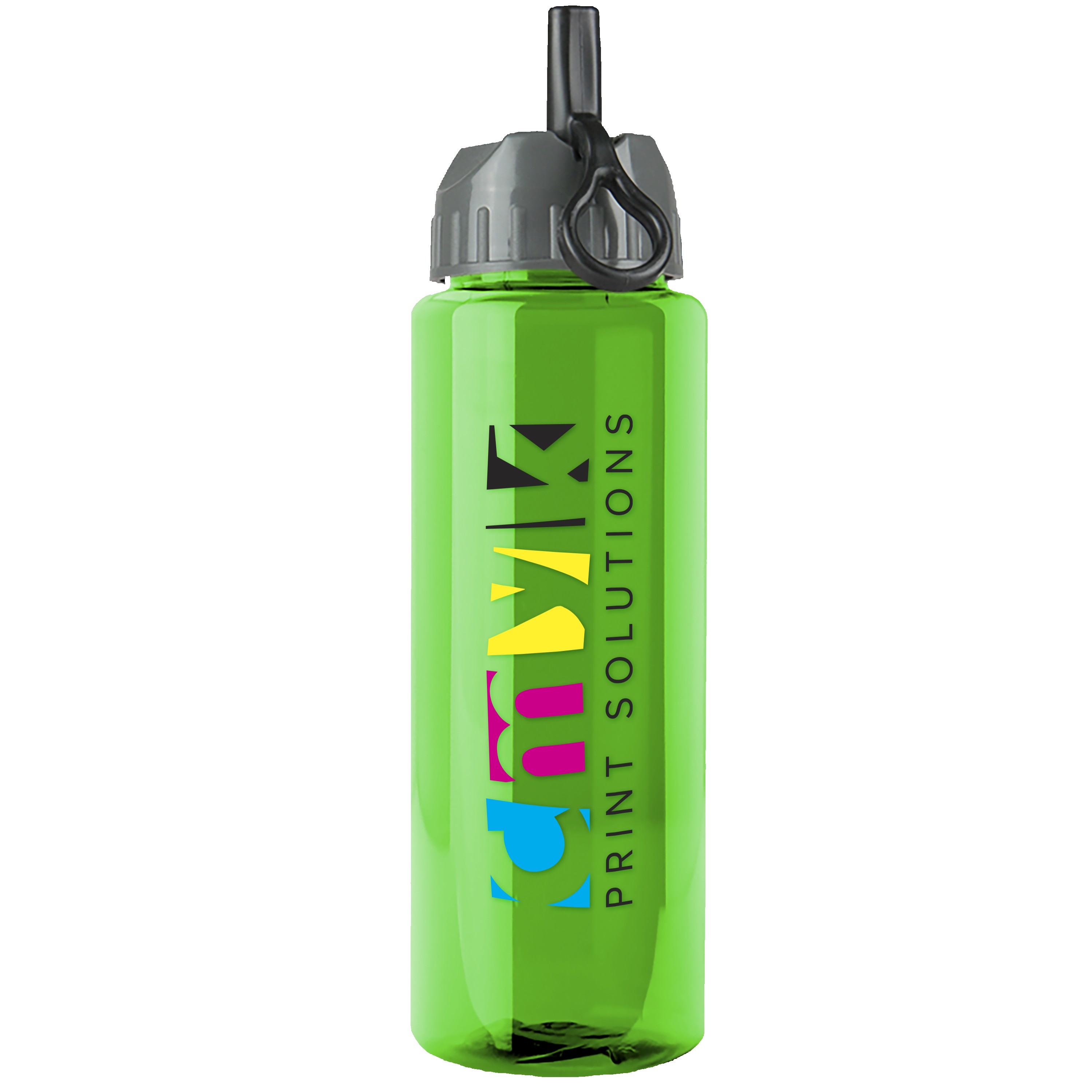 Garyline® Guzzler Bottle with Ring-Straw Lid - 32 oz. 2