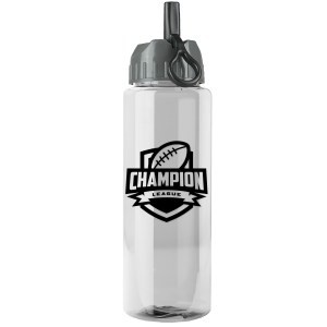Garyline® Guzzler Bottle with Ring-Straw Lid - 32 oz. 2 Garyline® Guzzler Bottle with Ring-Straw Lid - 32 oz. 2