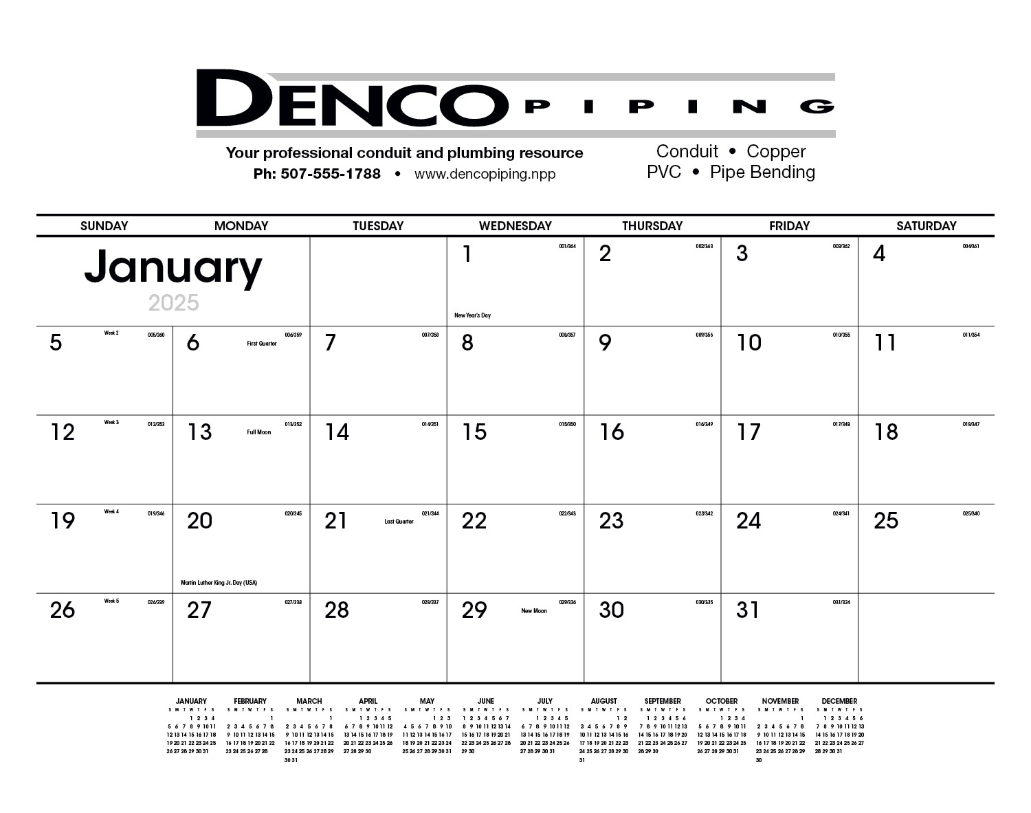 Triumph® Calendars Black & White Desk Pad 2