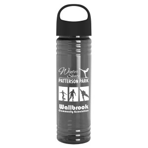 24 Oz. Slim Fit Transparent Bottle w/Oval Crest Lid 1 24 Oz. Slim Fit Transparent Bottle w/Oval Crest Lid 1