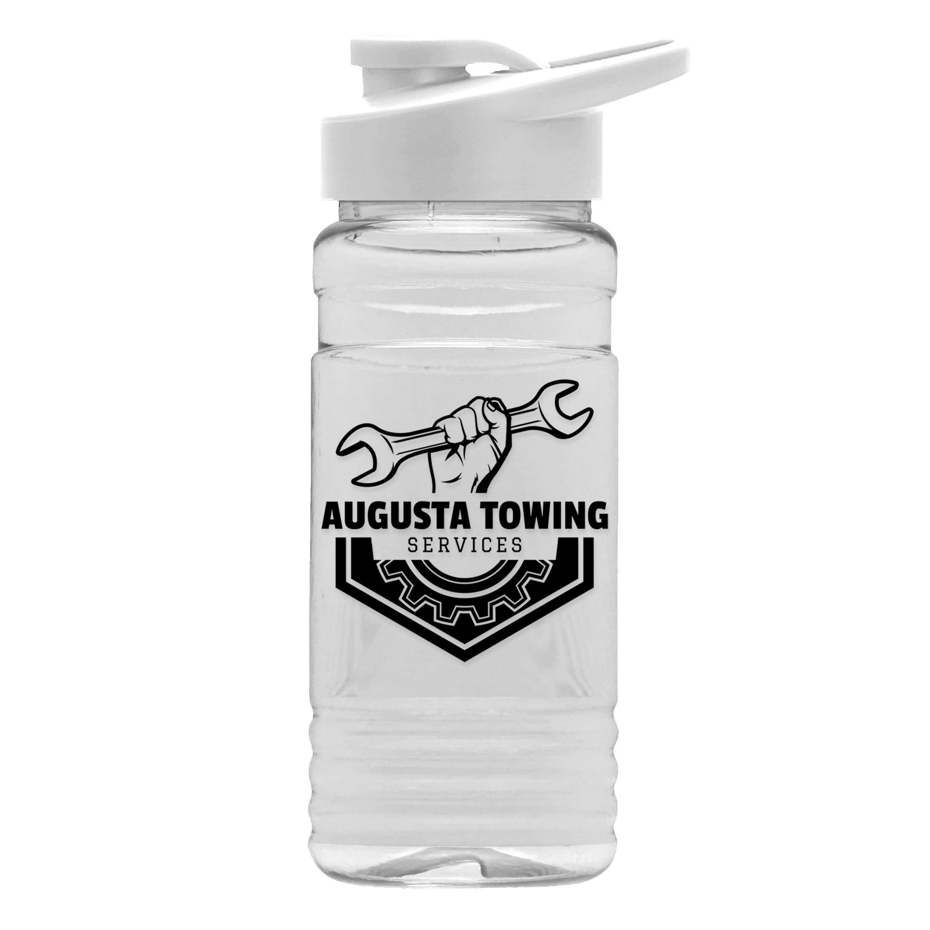 Garyline® Clear Bottle with Drink-Thru Lid - 20 oz. 2