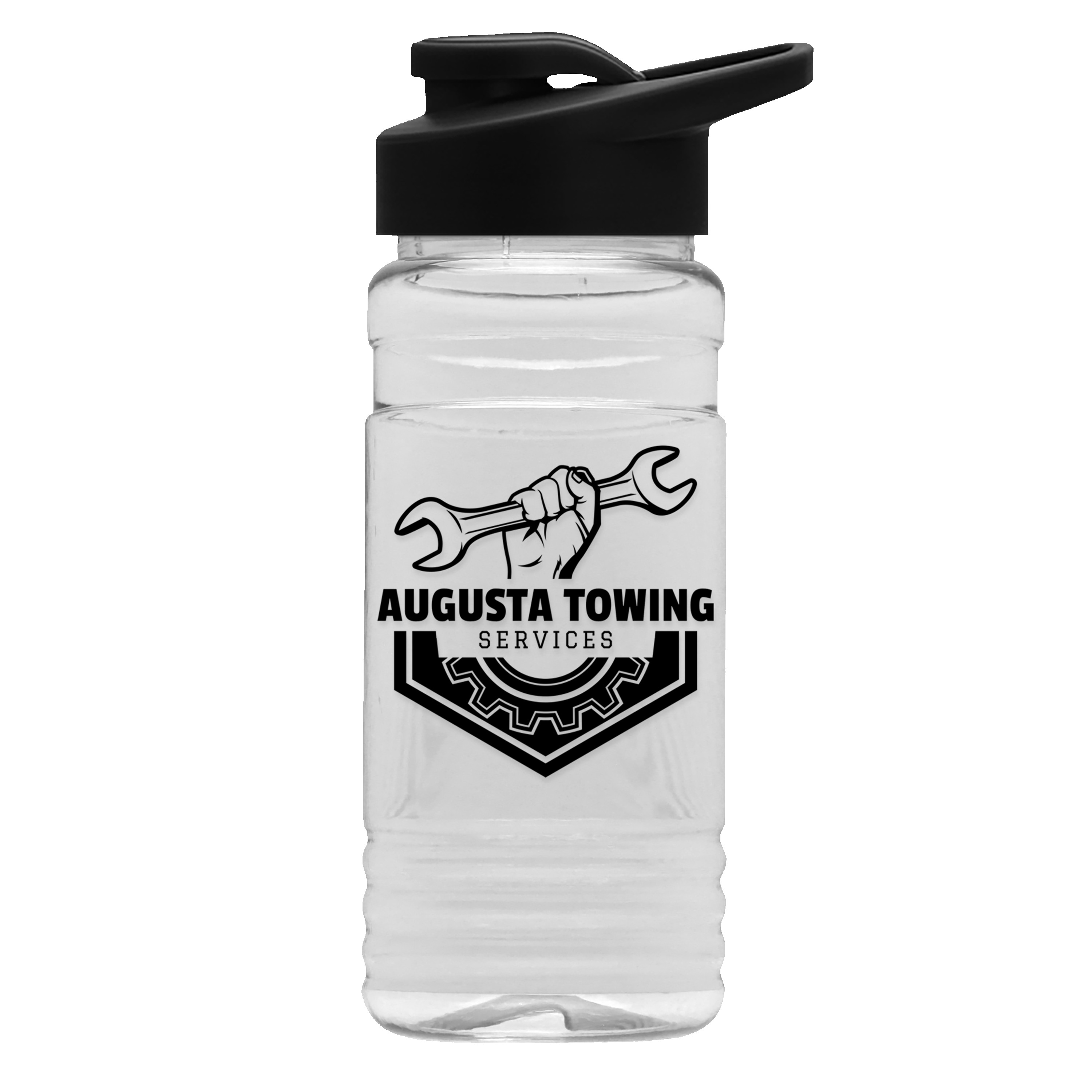 Garyline® Clear Bottle with Drink-Thru Lid - 20 oz. 2