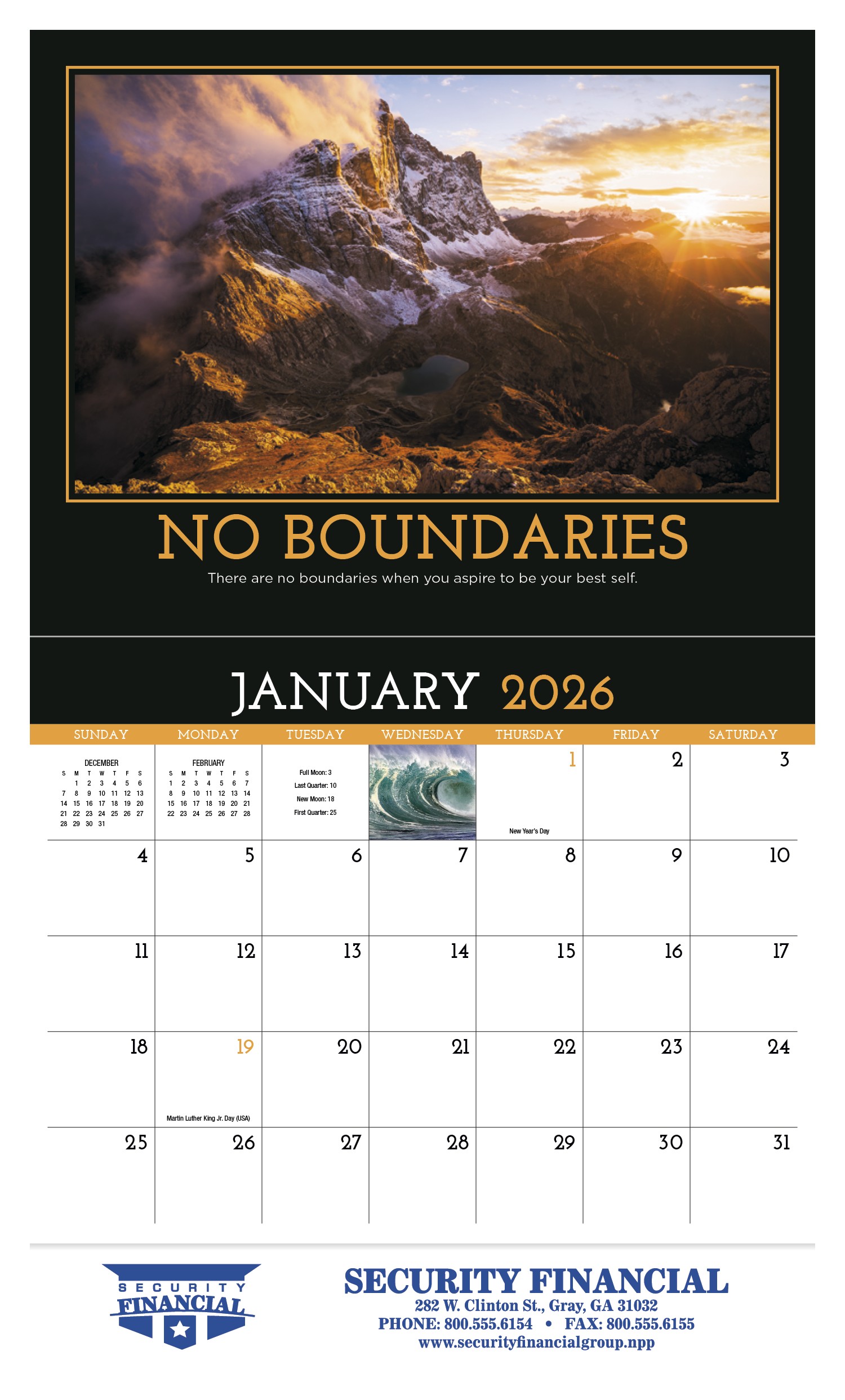 HotLine® Products Motivation Appointment Calendar (Motivational Quotes) - Stapled 2