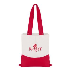 Cotton Colored Accent Flat Tote 2 Cotton Colored Accent Flat Tote 2