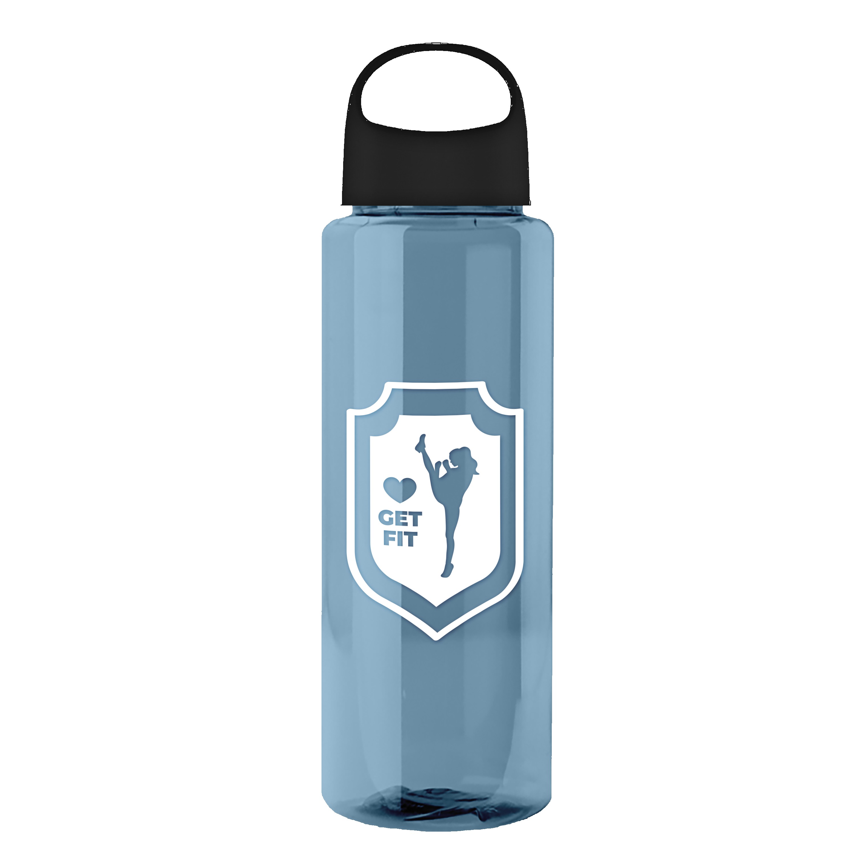 Garyline® Slim Fit RPET Bottle with Oval Crest Lid - 32 oz. 2