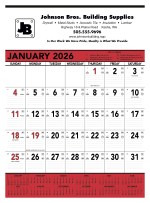 Triumph® Calendars Red & Black Contractor Memo Calendar 2 Triumph® Calendars Red & Black Contractor Memo Calendar 2