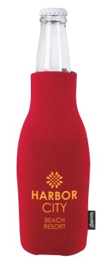 Koozie® Zip-Up Bottle Cooler with Opener - 46134 red image Koozie® Zip-Up Bottle Cooler with Opener - 46134 red image