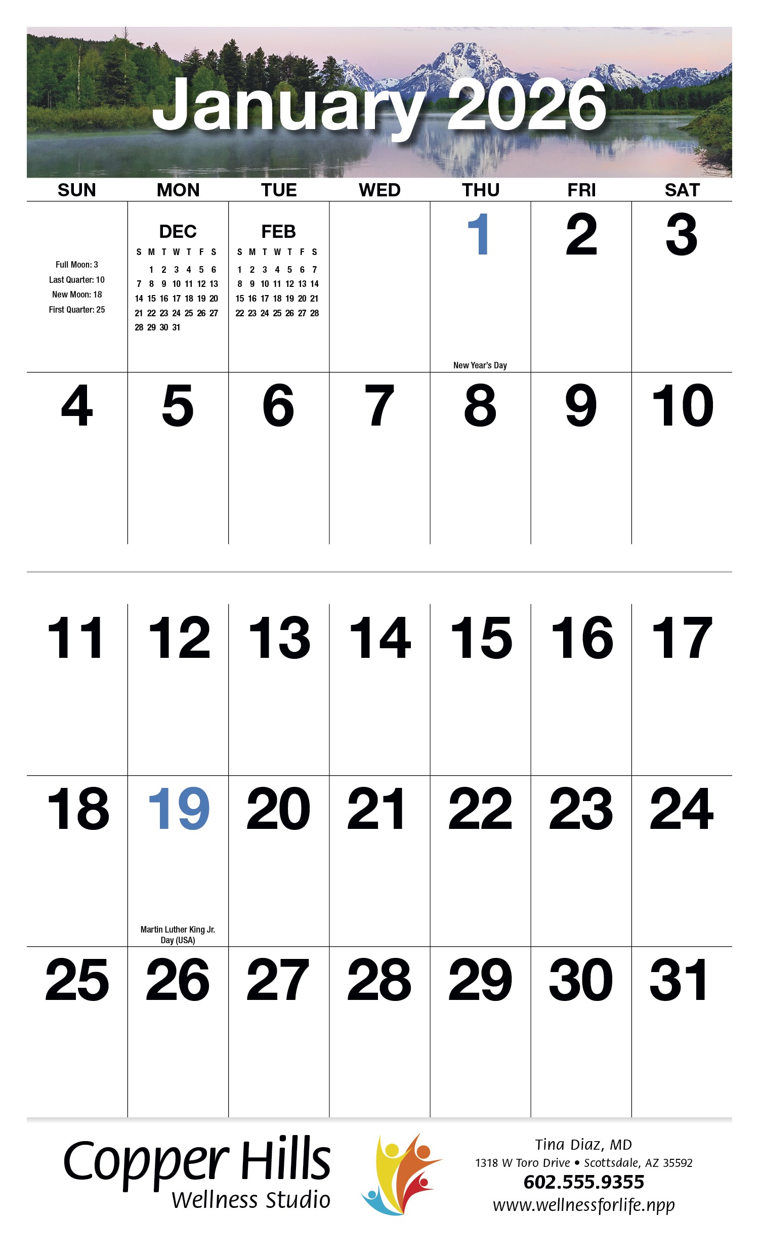 HotLine® Products Big Numbers Appointment Calendar - Stapled 2