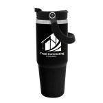 Garyline® Bravo Stainless Steel Bottle with 2-in-1 Flip-Straw Lid - 30 oz. 2 Garyline® Bravo Stainless Steel Bottle with 2-in-1 Flip-Straw Lid - 30 oz. 2