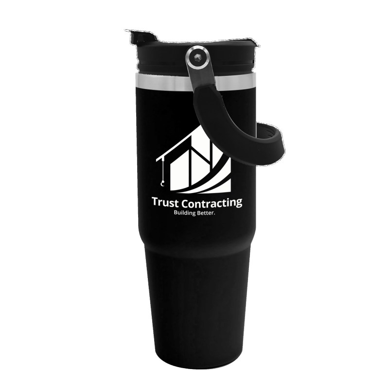 Garyline® Bravo Stainless Steel Bottle with 2-in-1 Flip-Straw Lid - 30 oz. 2 Garyline® Bravo Stainless Steel Bottle with 2-in-1 Flip-Straw Lid - 30 oz. 2