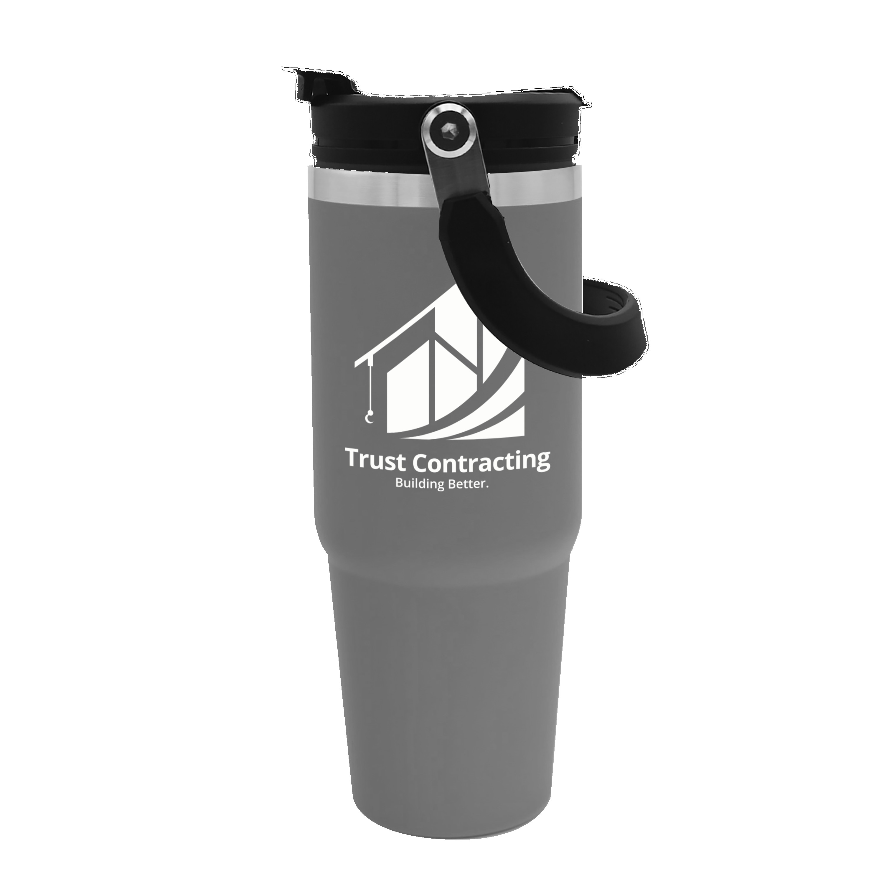 Garyline® Bravo Stainless Steel Bottle with 2-in-1 Flip-Straw Lid - 30 oz. 2