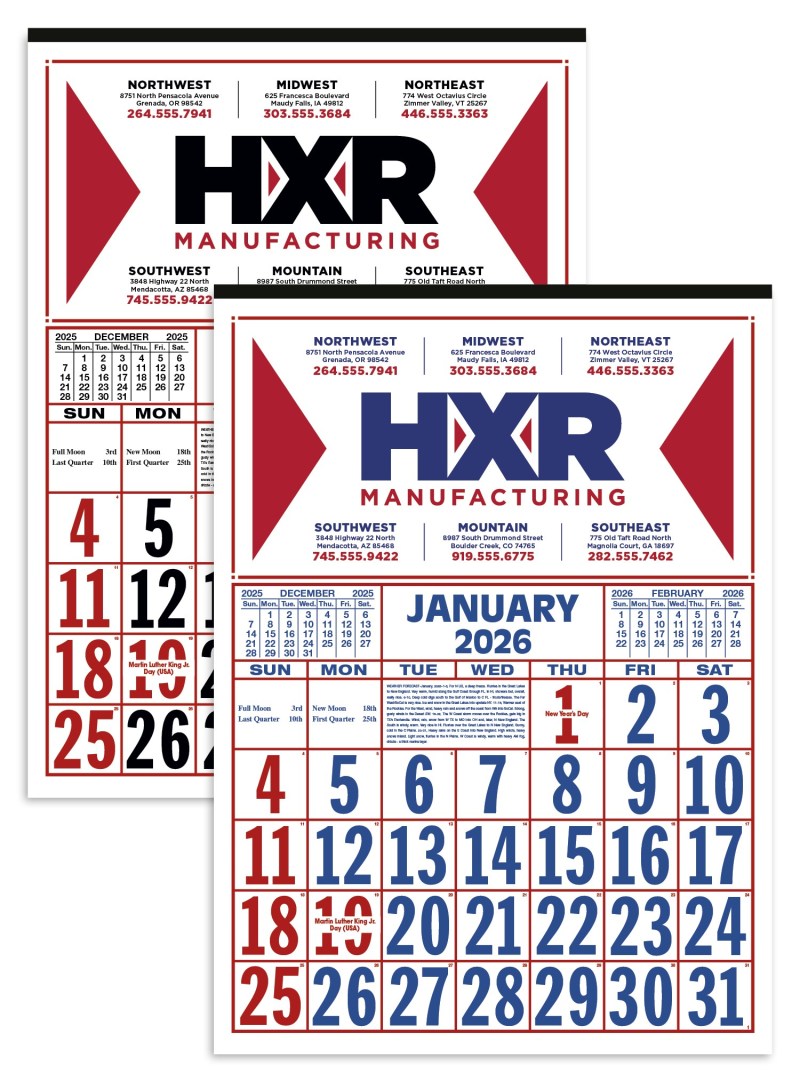 Skinner & Kennedy™ Commercial 12-Sheet Calendar 2 Skinner & Kennedy™ Commercial 12-Sheet Calendar 2