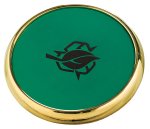 JAFFA® Leather Coaster - 25226 kelly green brass JAFFA® Leather Coaster - 25226 kelly green brass